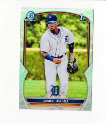 2023 Bowman Chrome Baseball Javier Osorio #BCP-4 1st Bowman Lunar Glow Refractor - Image 1 of 2
