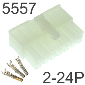 5557 4.2mm Double Row Connectors (2-24 Pin) + Crimps (Molex Mini-fit Jr. Style)