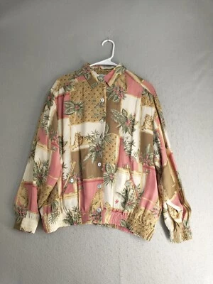 Top de mujer Alfred Dunner 10 multicolor seda manga larga floral forrado con botones Foto 1 de 4