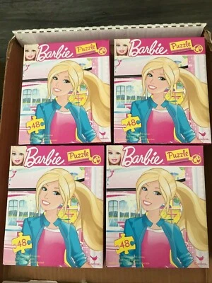 Трио (4) головоломки Barbie от Cardinal 48 шт. каждая запечатанная коробка B32  - Изображение 1 из 4