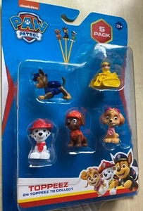 5 Pack Paw Patrol Pencil Toppeez Pencil Toppers- Chase Rubble Marshall Zuma Skye - Picture 1 of 7