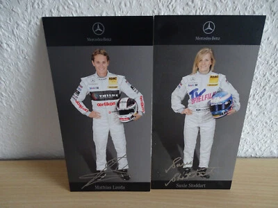 DTM 2007 Autogrammkarten gedr. Unterschrift von MB Mathias Lauda/Susie Stoddart - Bild 1 von 2