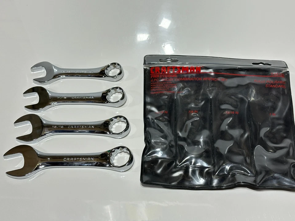 SEARS Craftsman Tools USA 44135 4pc Large SAE Wrench Set, 13/16, 7/8, 15/16 & 1" - Image 1 of 4