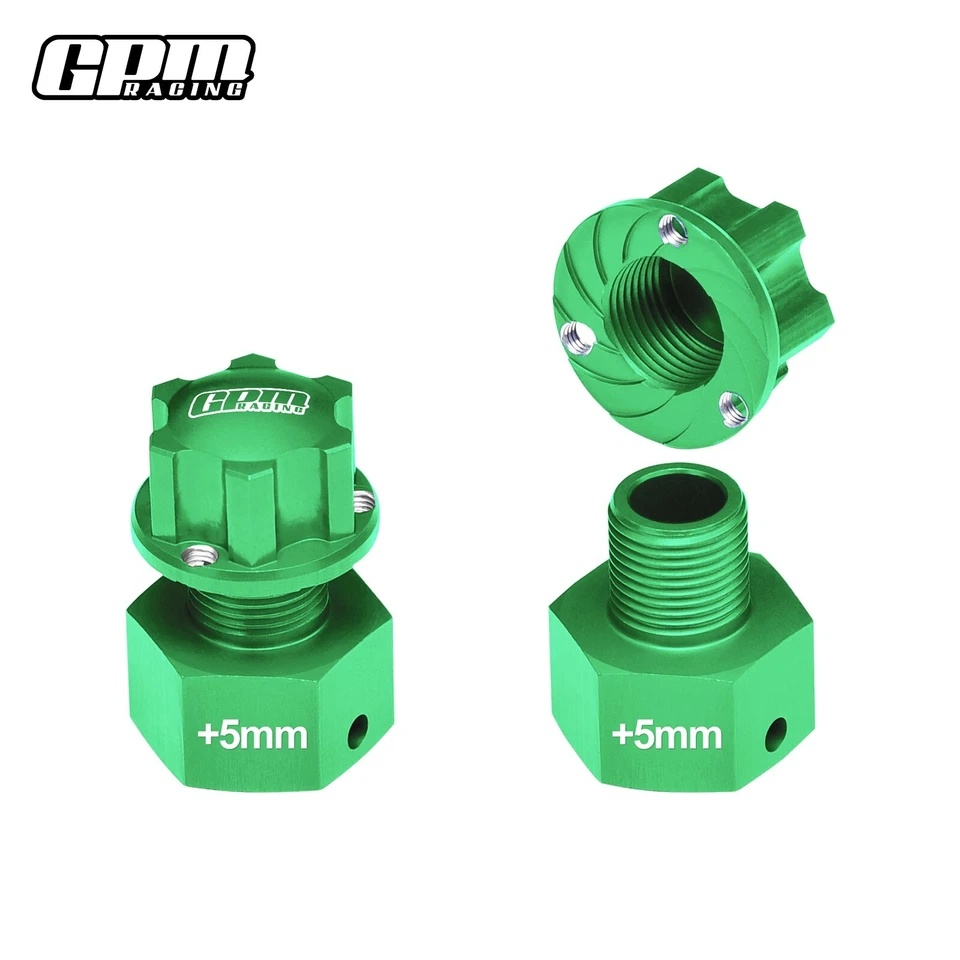 Adaptador hexagonal de aleación de 20 mm GPM 7075 (+5 mm) para LOSI 1/6 Super Baja Rey 1.0 / 2.0 Foto 1 de 4