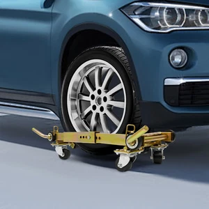 1t/2204.62lbs Non-slip Galvanized Lever Type Car Moving Dolly W/ Pry-handle - Bild 1 von 12
