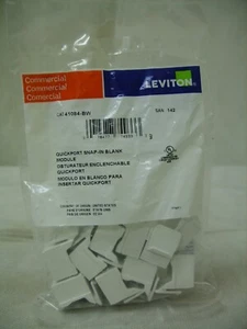 Leviton CAT 41084-BW SAN 142 QuickPort Snap-In Blank Module - Bag of 10 - NEW - Picture 1 of 5