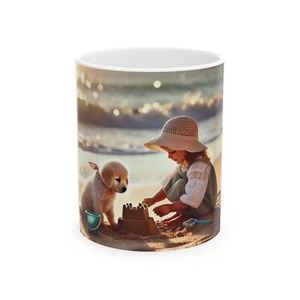 Tazza in ceramica - Divertimento sabbia, sole e cucciolo - Foto 1 di 9