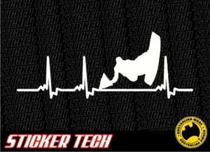 WAKEBOARD RIDER WAKE WAKEBOARDING HEART PULSE STICKER DECAL SUITS JET SPEED BOAT - Picture 1 of 2