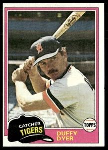 Tarjeta de béisbol Duffy Dyer 1981 Topps #196 Tigres de Detroit - Imagen 1 de 2
