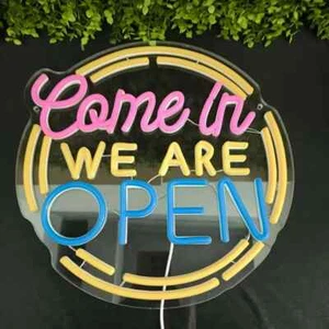 Open Neon Signs Led Light Display Sign Walls Window Door Shop Coffee Salon Hotel - Picture 1 of 6