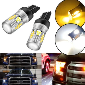 Switchback Amber White LED Turn Signal Lights Bulbs For 2015-up Ford F-150 - Picture 1 of 12