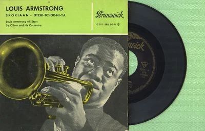 LOUIS ARMSTRONG / Skokiaan / BRUNSWICK 10 011 EPB Pressing Spain 1960 Single VG+ - Image 1 of 4
