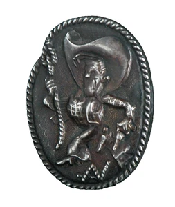 Sterling Silber Western Cowboy mit Pistole & Seil Knopf Bolokrawatte Old Pawn Schmuck - Bild 1 von 11