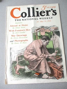 Collier's Magazine May 23 1914 Jack London Funston's Men Kuppenheimer Ad NICE - Picture 1 of 9