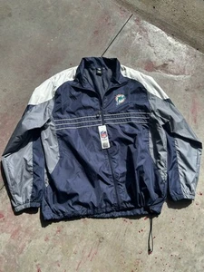 Vintage Reebok NFL Miami Dolphins Zip Up XL, NWT SHIPS SAME DAY! - Picture 1 of 3