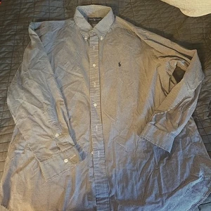 Ralph Lauren Blake Large Herren Marine Kariert Button Down Langarm Komfort. M - Bild 1 von 8