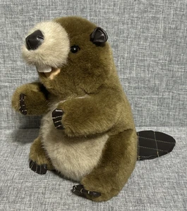 Castoro peluche Mary Meyer 10" con coda naso in pelle sintetica e zampe carino 1995 - Foto 1 di 18