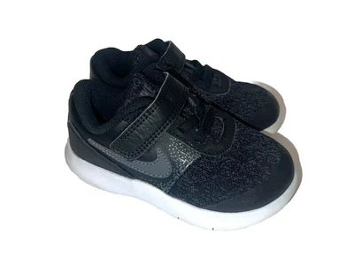 Nike Niño Pequeño Niño Flex Contacto Tenis Atléticos Zapatos Negro Gris Talla 7C Foto 1 de 4