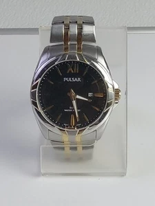 Pulsar by Seiko Herrenuhr PC32-X102 Quarz schwarzes Ziffernblatt 42mm bicolor s. Stahl - Bild 1 von 15