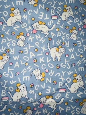  In The Beginning Cats / Kittens Fabric  14” X 42  - Image 1 of 2