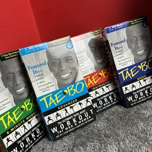 Tae Bo Basic, VHS Video Set x4, Billy Blanks, Total Body Workout, Instructional - Picture 1 of 5