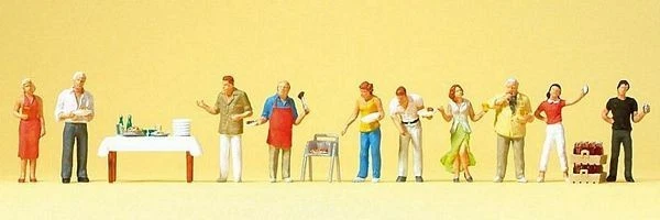 Preiser 10553 Barbecue Party in The Garden H0