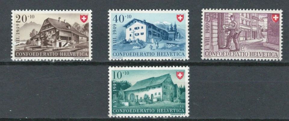 SWITZERLAND EUROPE VIEWS ARCHITECTURE MNH RED CROSS SET STAMPS  LOT (SWISS 669) - Image 1 of 1