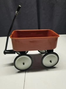 TELEFLORA Little Red Metal Wagon 5” Tall collectable toy decor faded - Picture 1 of 6