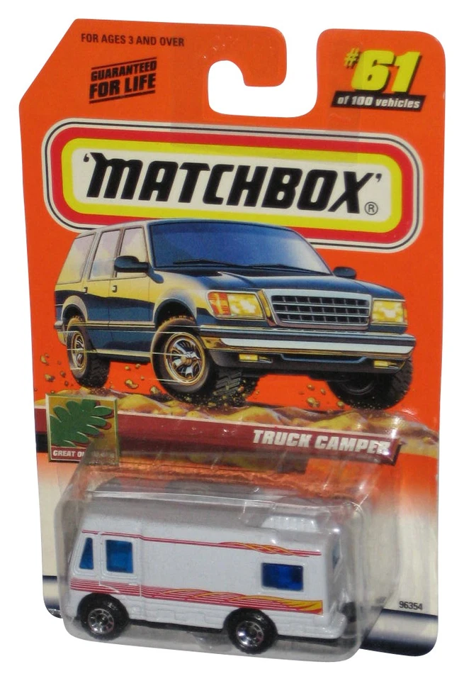 Matchbox Grandi Spazi (1999) Camion Bianco Camper Giocattolo #61/100 - Immagine 1 di 1