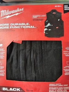 Gilet sigillato Milwaukee 801B-L uomo NERO resistente foderato sherpa - Large - Foto 1 di 2