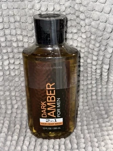 Bath & Body Works DARK AMBER FOR MEN 2-IN-1 Hair + Body Wash Shower Gel 10oz NEW - Picture 1 of 3