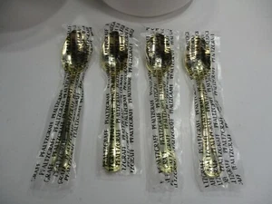 4 Pfaltzgraff Gold Tone Demitasse Spoons 5 1/4” Long New In Package - Picture 1 of 4