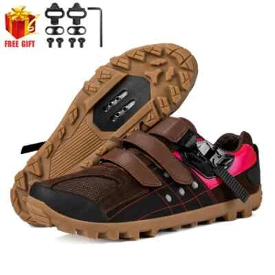Man Women Cycling Sneaker MTB Pedal Bicycle Shoes Flat Cycling Shoes Cleat Shoes - Image 1 of 4