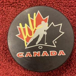 Martin Brodeur Signed Team Canada Puck Autograph NHL New Jersey Devils HOF - Picture 1 of 1