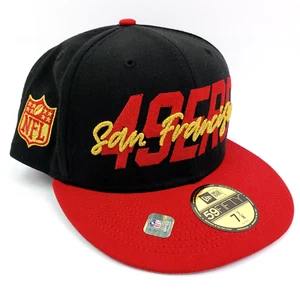 New Era 59FIFTY NFL On Field San Francisco 49ers Mens Sz 7 7/8 Black Fitted Hat - Picture 1 of 8