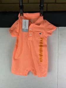 Carter's Baby Orange Romper Seagull 6 Months - Picture 1 of 3