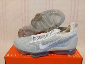 Nike Air Vapormax Flyknit 2021 Platinum White Grey DC4112 100 Size 11 (=9.5 Men) - Picture 1 of 11