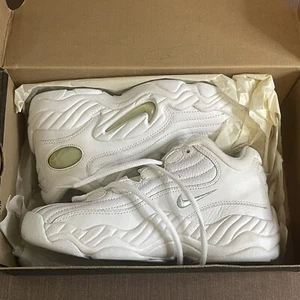 Vintage Nike Air Props Uptempo Size 7 Sneakers John Stockton VNDS White Metallic - Picture 1 of 14