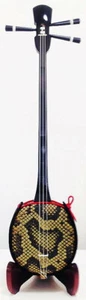 Ryukyu Sanshin With 15 Piece Set for Beginners Okinawa Shamisen Japan Instrument - Picture 1 of 12