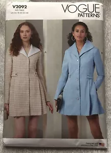 Vogue Patterns 2092. Misses Coat Sizes 16-18-20-24.Uncut - Picture 1 of 3