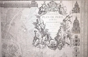 PLAN PARIS 1728 Abbe Jean Delagrive PL XXV ATLAS FAC ÄHNLICH Dujardin XIX° - Bild 1 von 4
