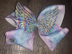JoJo Siwa purple Blue Tie Dye angel Rhinestone hair bow Guc - Picture 1 of 3