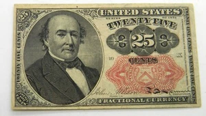 1874 25c Cent Fifth Issue Fractional Currency Note ~Near Mint~ - Picture 1 of 6
