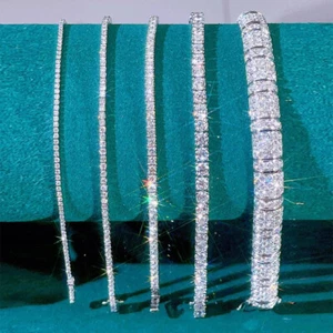 Tennis Bracelet for Women 925 Sterling Silver Wedding Jewelryv - Picture 1 of 18