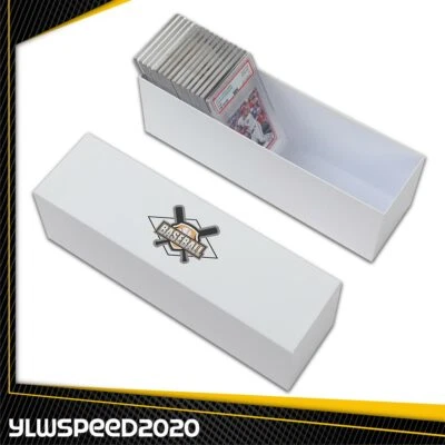 New Graded Card Storage Holder Container - Box Holds 50-55 Graded Cards White - Image 1 of 4