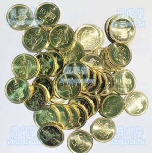 100 PCS Lesotho 10 lisente 1998 goat 17mm Copper Steel coins dealer lot UNC - Picture 1 of 1