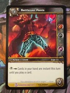 Pantalones Battlecast 1/3 de World of Warcraft TCG Promo Gladiators hechos a mano - Imagen 1 de 2