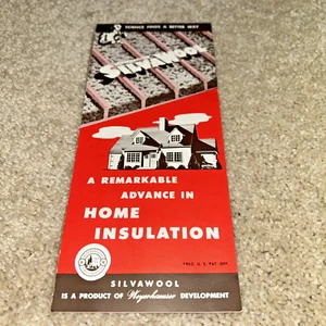 1950s Vintage WEYERHAEUSER DEVELOPMENT - SILVAWOOL HOME INSULATION Brochure - Picture 1 of 4