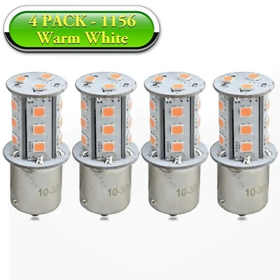 4 Pack LeisureLED RV LED Light 1156 1139 1141 1383 LED Bulb 2 Watt 300 Lumen WW - Image 1 of 4