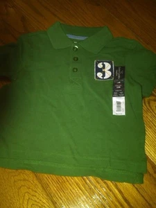 NWT TODDLER BOYS GREEN SHORT SLEEVED POLO SHIRT FADED GLORY SIZE 12 MONTHS - Picture 1 of 1